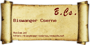 Biswanger Cserne névjegykártya